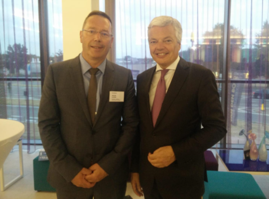 Minister Reynders ontmoet Limburgse ondernemers in Lommel